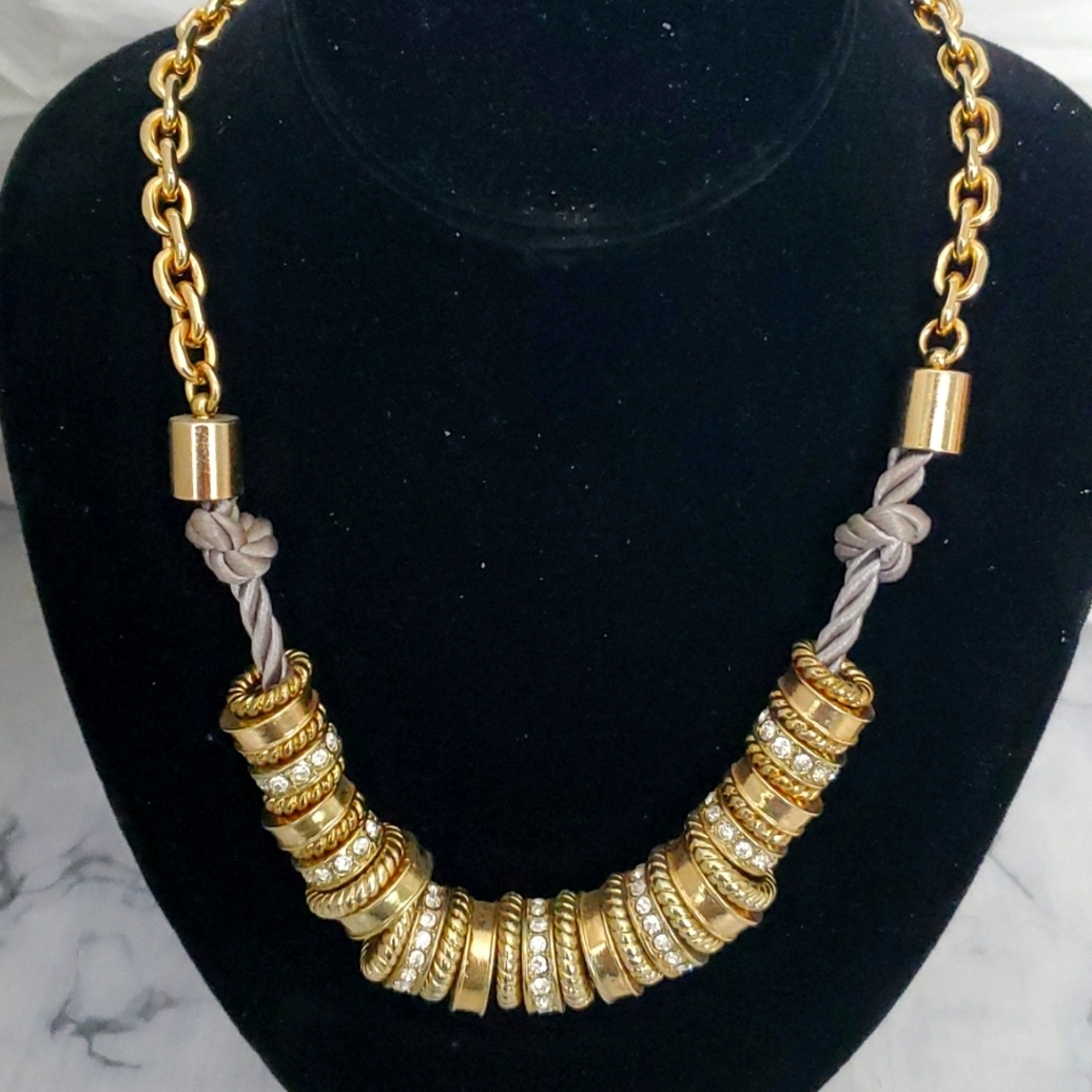 Ann Taylor Rhinestone Charm Rope Necklace View 2